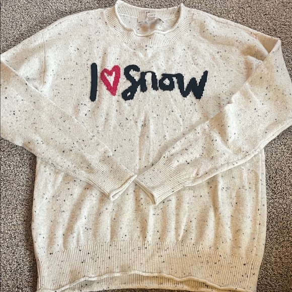 LOFT Tops - Loft I love snow sweater small